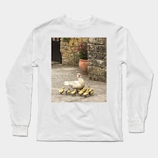 New Baby Duck Love - Maybe they're going on a chocolate Easter egg hunt or it's Mother's Day! Long Sleeve T-Shirt